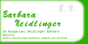 barbara neidlinger business card